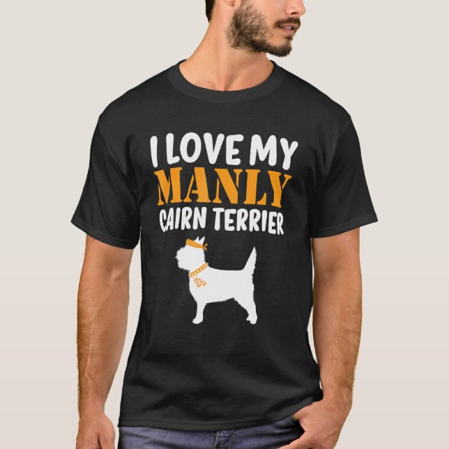 T-shirt Cairn Terrier Canine Funny Garçon chien levrette G (Devant)