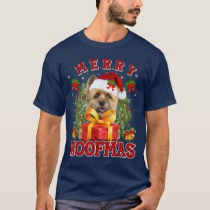 T-shirt Cairn Terrier Joyeux Noël Woofmas Lumières de Noël