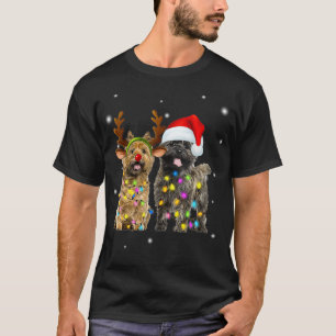 T-shirt Cairn Terrier Reindeer Noël Amoureux des chiens