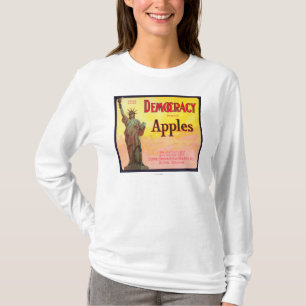 T-shirt Caisse LabelDufur d'Apple de démocratie, OU