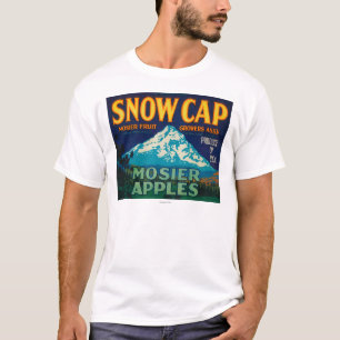 T-shirt Caisse LabelMosier d'Apple de casquette de neige,