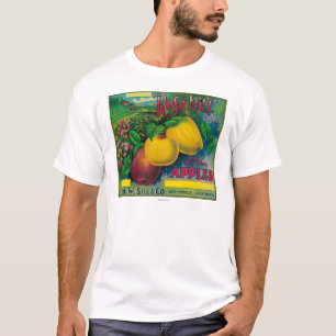 T-shirt Caisse rose LabelWatsonville, CA d'Apple de