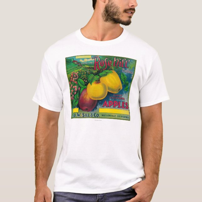 T-shirt Caisse rose LabelWatsonville, CA d'Apple de (Devant)