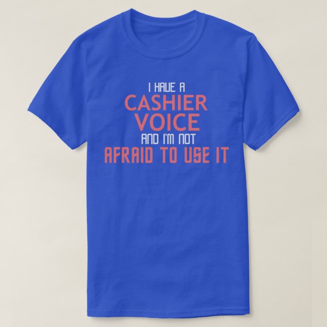 T-shirt Caissier Cool vocal Typographie de travail Concept (Design devant)