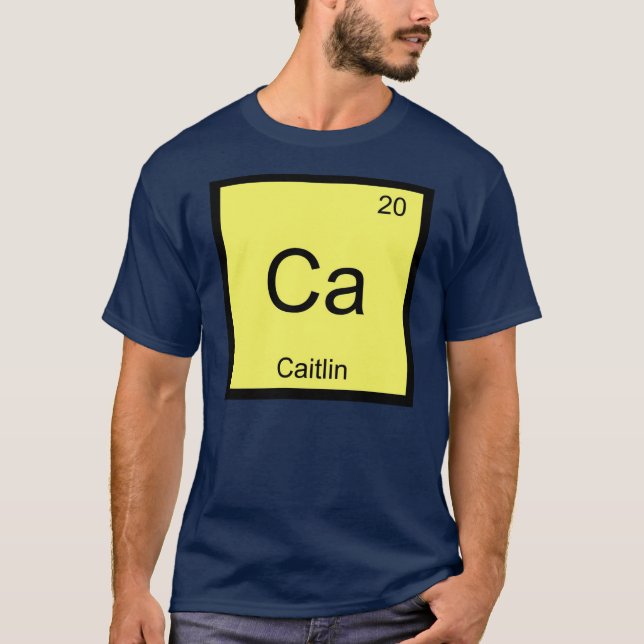 T-shirt Caitlin Nom Chimie Élément Tableau périodique (Devant)