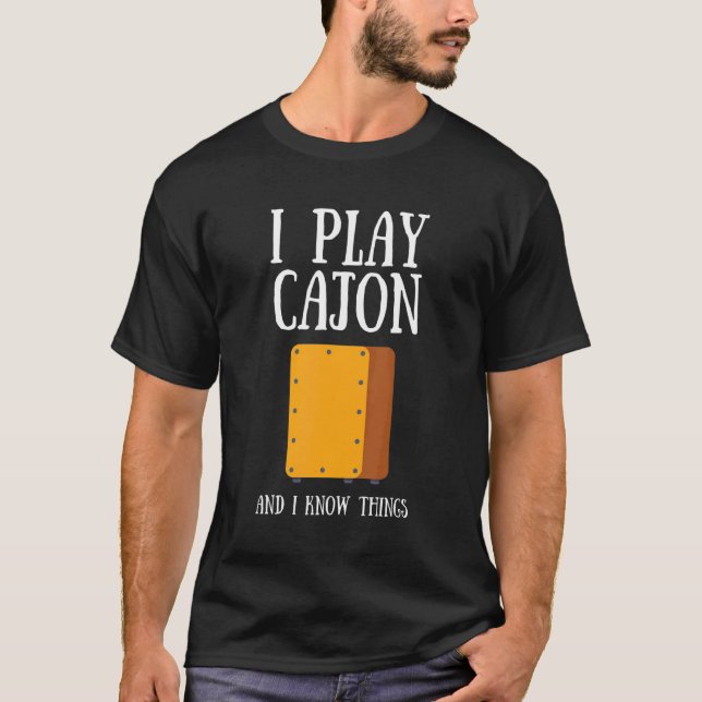 T-shirt Cajon Box Drum Instrument Cajon Percussio péruvien (Devant)