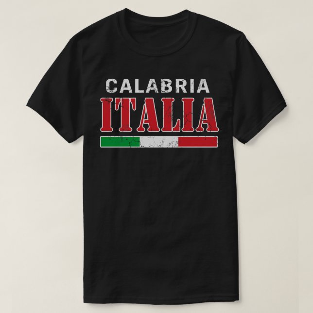 T-shirt Calabre Italia Drapeau italien Italie Italiano (Design devant)