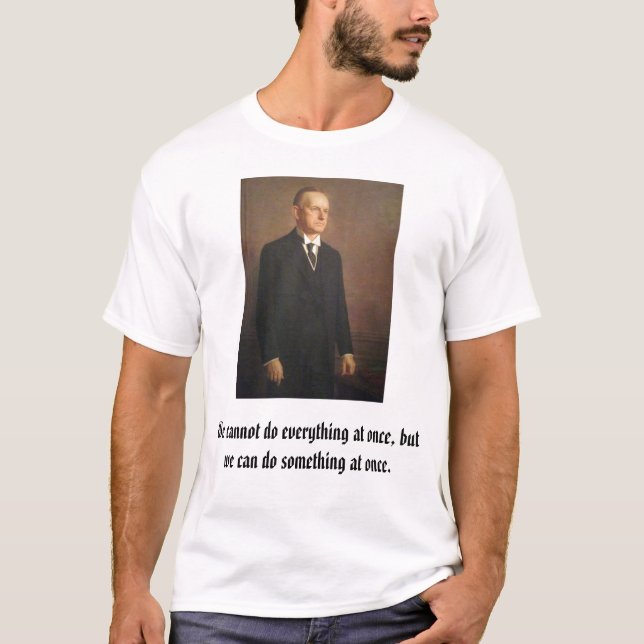 T-shirt calcool, Calvin Coolidge (Devant)