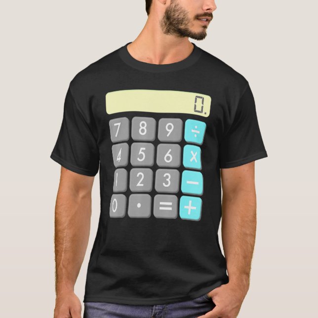 T-shirt Calculatrice Costume Halloween Math Geek Cool de p (Devant)