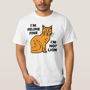 T-shirt Calembour drôle Kitty fin félin orange de chat
