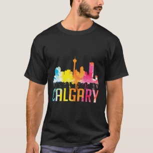 T-shirt Calgary Alberta Canada Watercolor Ville Skyline So
