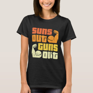 T-shirt Cali Style Bodybuilding Soleil en avant, bras en a