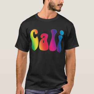 T-shirt Cali teignent en nouant le logo de hippie de la