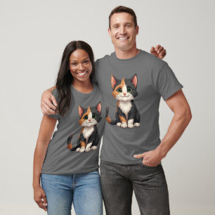 T-shirt Calico Kitten Whimsical avec attitude