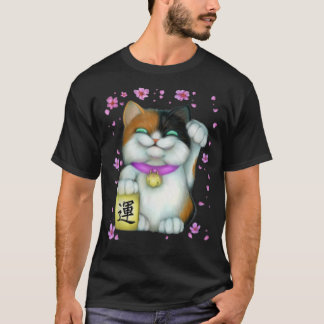 T-shirt Calico Lucky Chat Maneki Neko
