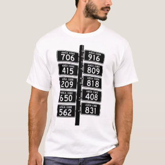T-shirt California Area Code Shirt