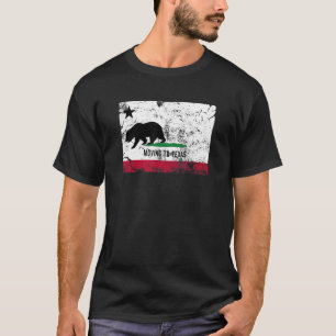 T-shirt California Bear Se Déplace Au Texas À Pied