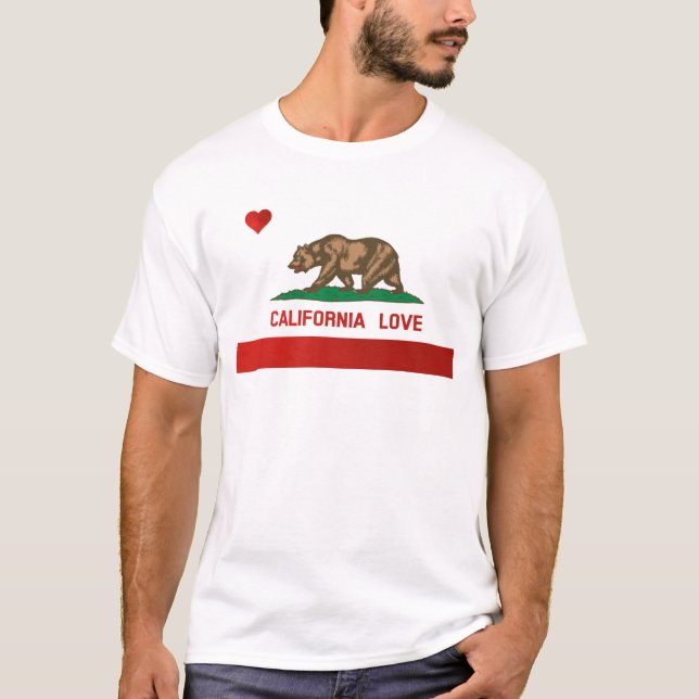T-shirt California Love State Flag (Devant)
