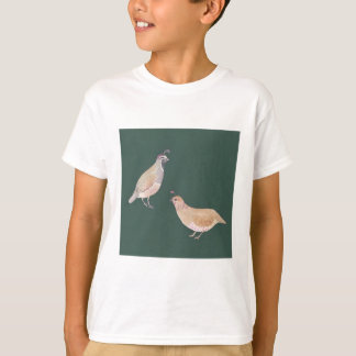 T-shirt California Quail bird species art
