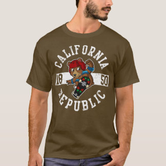 T-shirt California Republic Bear Skateboard