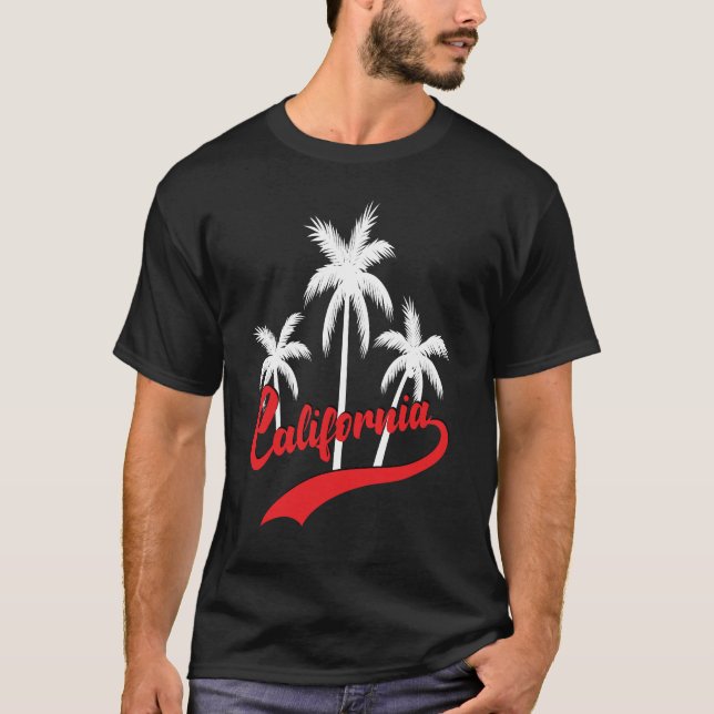 T-shirt California Retro Sunset (Devant)