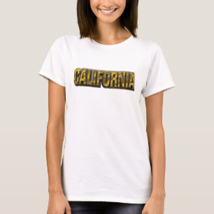 T-shirt CALIFORNIA slogan orange ludique