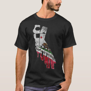 T-shirt California State Flag Cali aime le graphisme génia