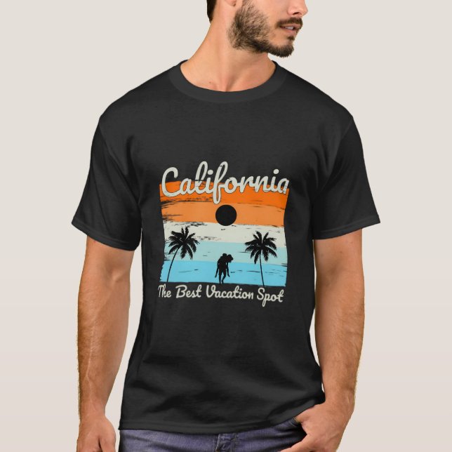 T-shirt California Summer Beach (Devant)