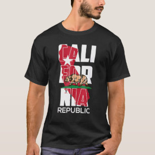 T-shirt Californie République Vintage USA Drapeau Ours Ret