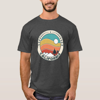T-shirt Californie Rétro Vintage Coucher de soleil Califor