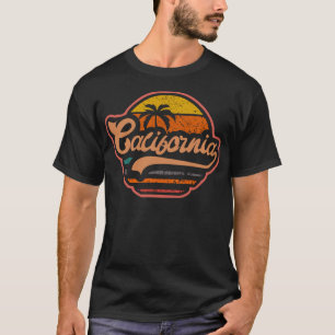 T-shirt Californie vintage sun paradise style de vie badge