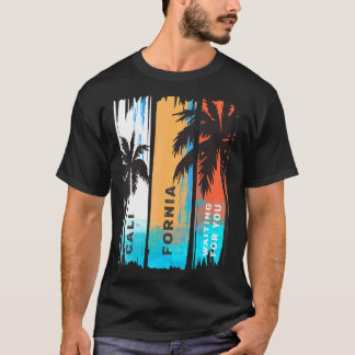 T-shirt Californie vous attend - Été Rétro Vintage P