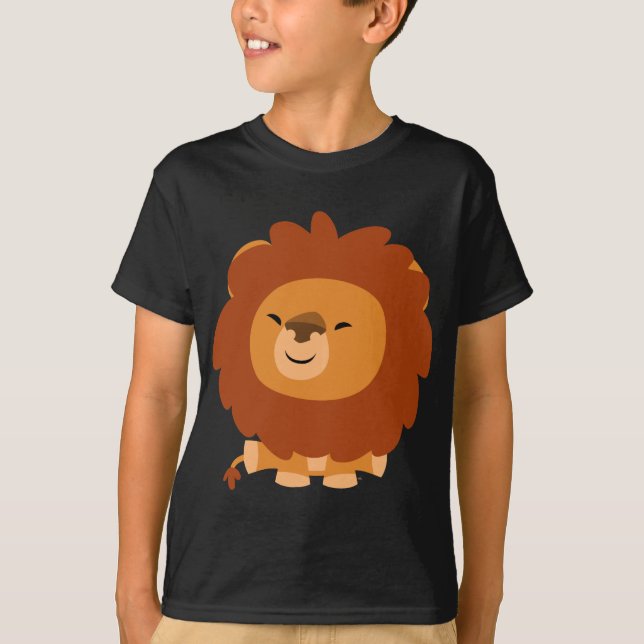 T-shirt câlin mignon d'enfants de lion de bande (Devant)
