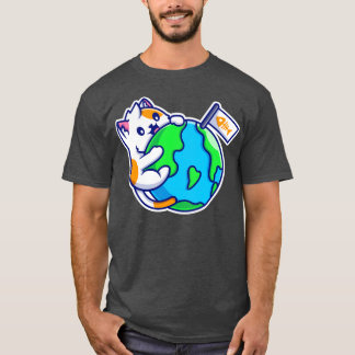 T-shirt Câlins de chat mignon monde