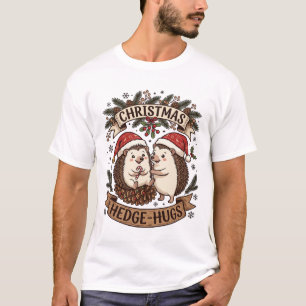 T-shirt Calins de haie de Noël Chapeaux de Père Noël pour
