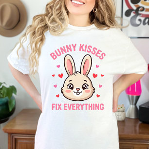 T-shirt Câlins de Lapin Mignon Réparent Tout Amoureux de L