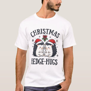 T-shirt Câlins de Noël pour Hérisson Mignon Design de Fête