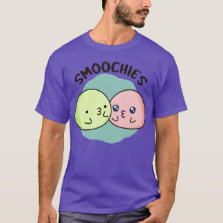 T-shirt Câlins drôles de nourriture embrassant Mochi cadea