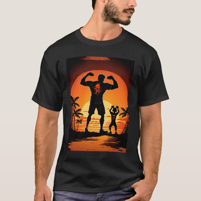 T-shirt Calisthenics Exercise Enthusiasts Father And Son D (Devant)