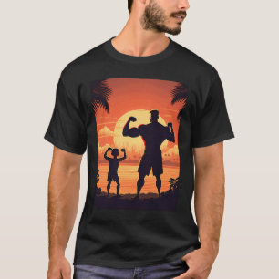 T-shirt Calisthénisme Exercice Enthousiaste Père Et Fils D
