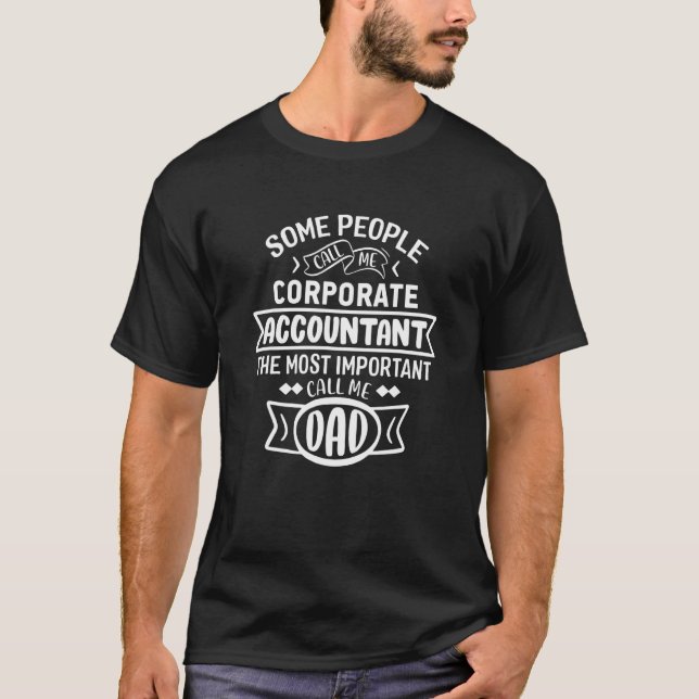 T-shirt Call Me Dad Accountant Accounting Father (Devant)