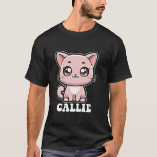 T-shirt Callie Cute Chat Kitten Design pour filles Nom Cal
