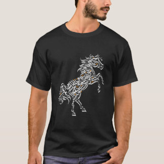 T-shirt Calligraphie arabe Cheval arabe Poème d'Al-Mutanab