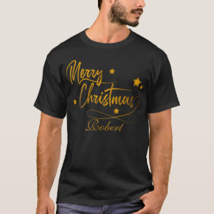 T-shirt Calligraphie dorée Joyeux Noël Personnalisé