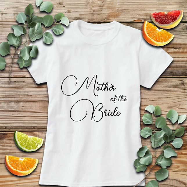 T-shirt Calligraphie Élégante Mère de la Mariée (Créateur téléchargé)