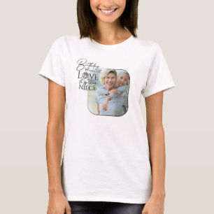 T-shirt Calligraphie Photo personnalisée d'anniversaire po