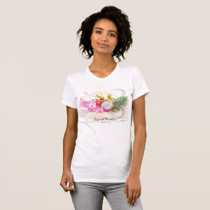 T-shirt Calligraphie tropicale des fruits du dragon et des