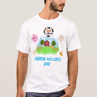T-shirt Calling Farm Animals Father of the Birthday Boy