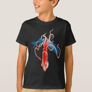 T-shirt Calmar géant contre baleine