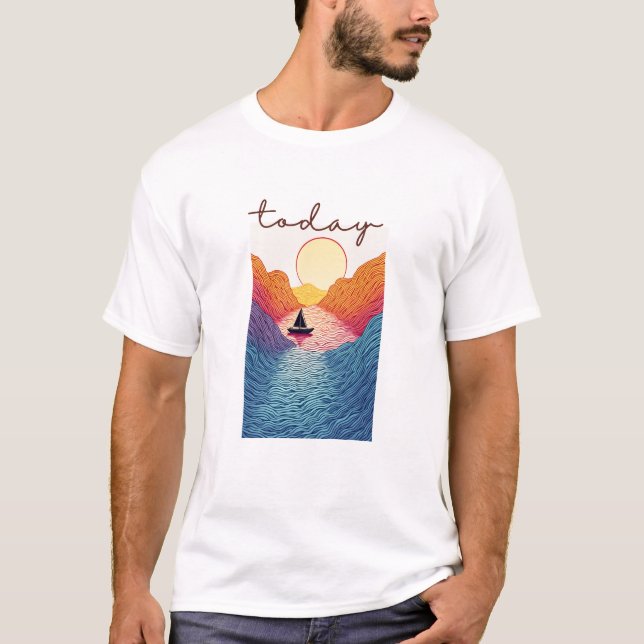 T-shirt Calme Horizon Valley (Devant)